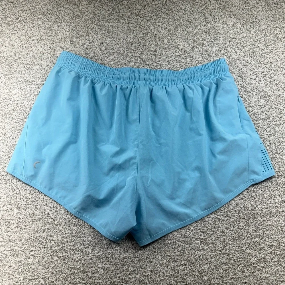 Women's ZYIA Active Sky Blue Athletic Running Pocket Lined Sprint Shorts Size XL
